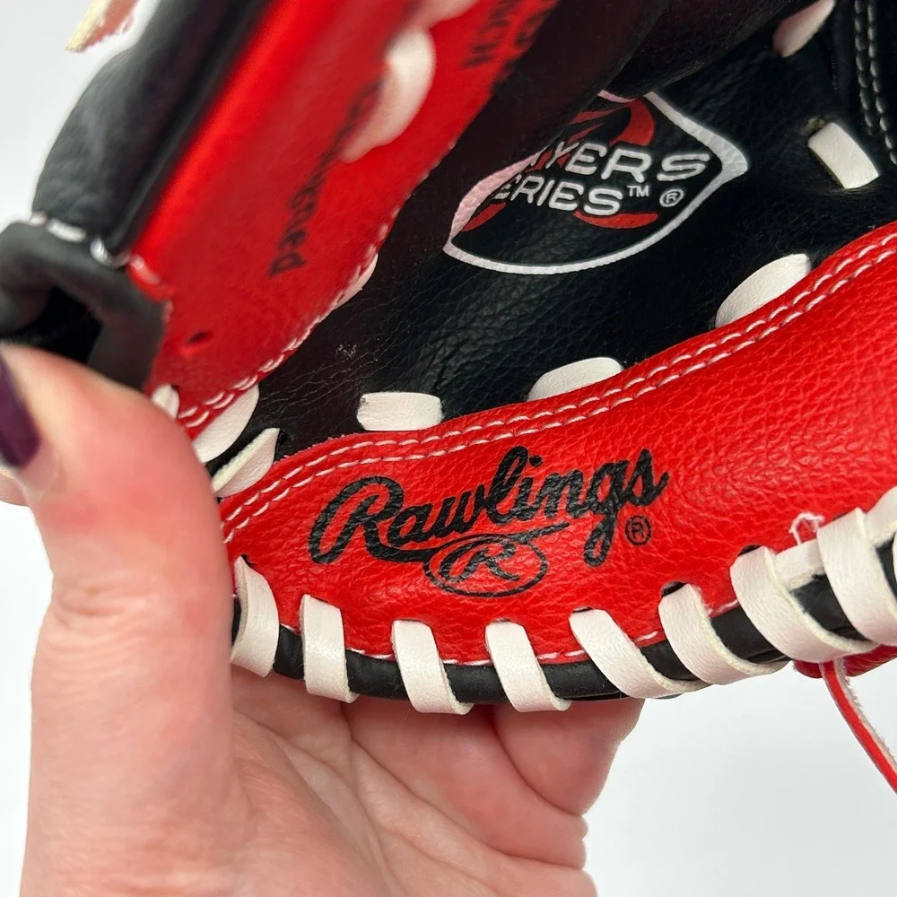 Rawlings PL85SB Black Red Youth Baseball Glove Basket‎ Web 8.5